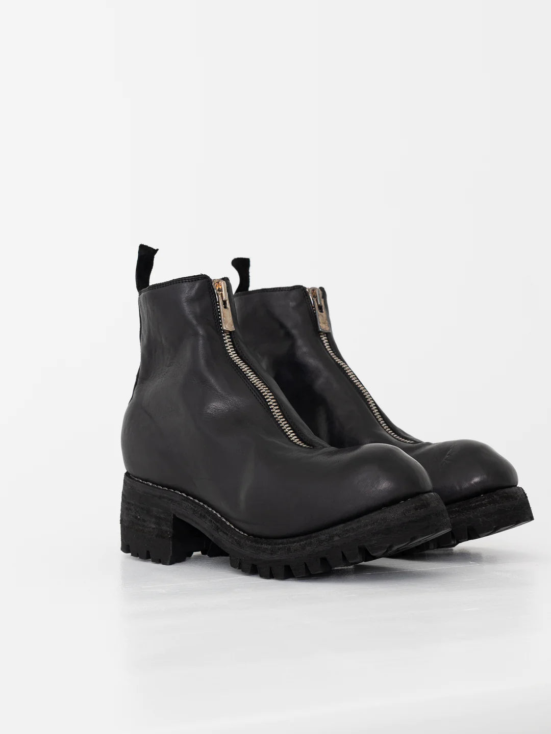 Black Front Zip Boots PL1V