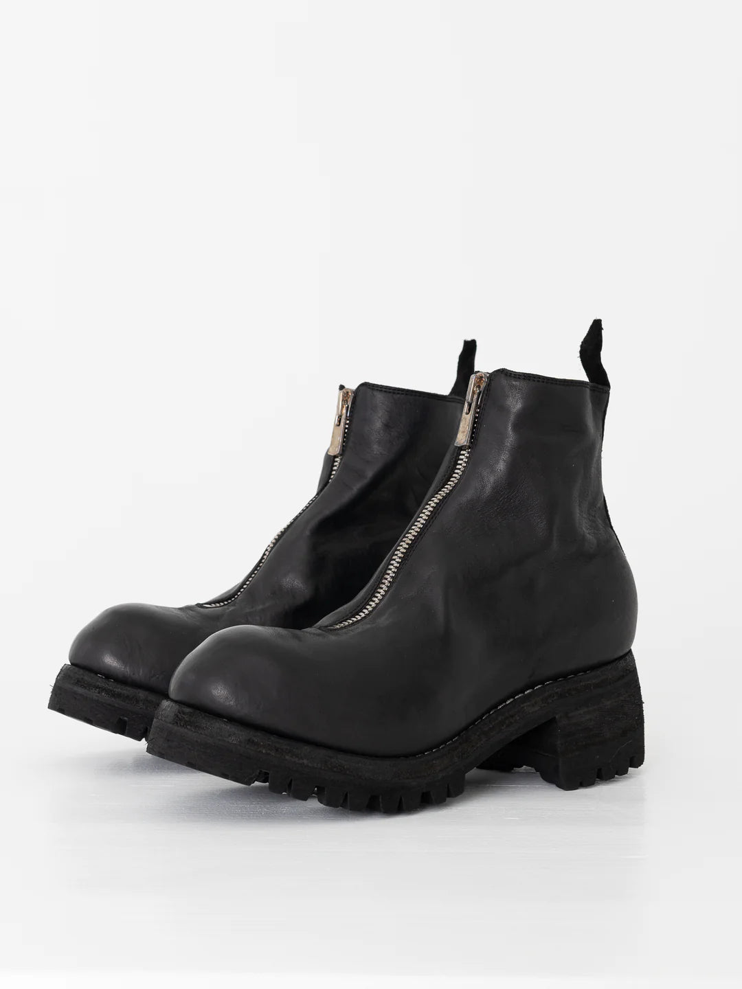 Black Front Zip Boots PL1V