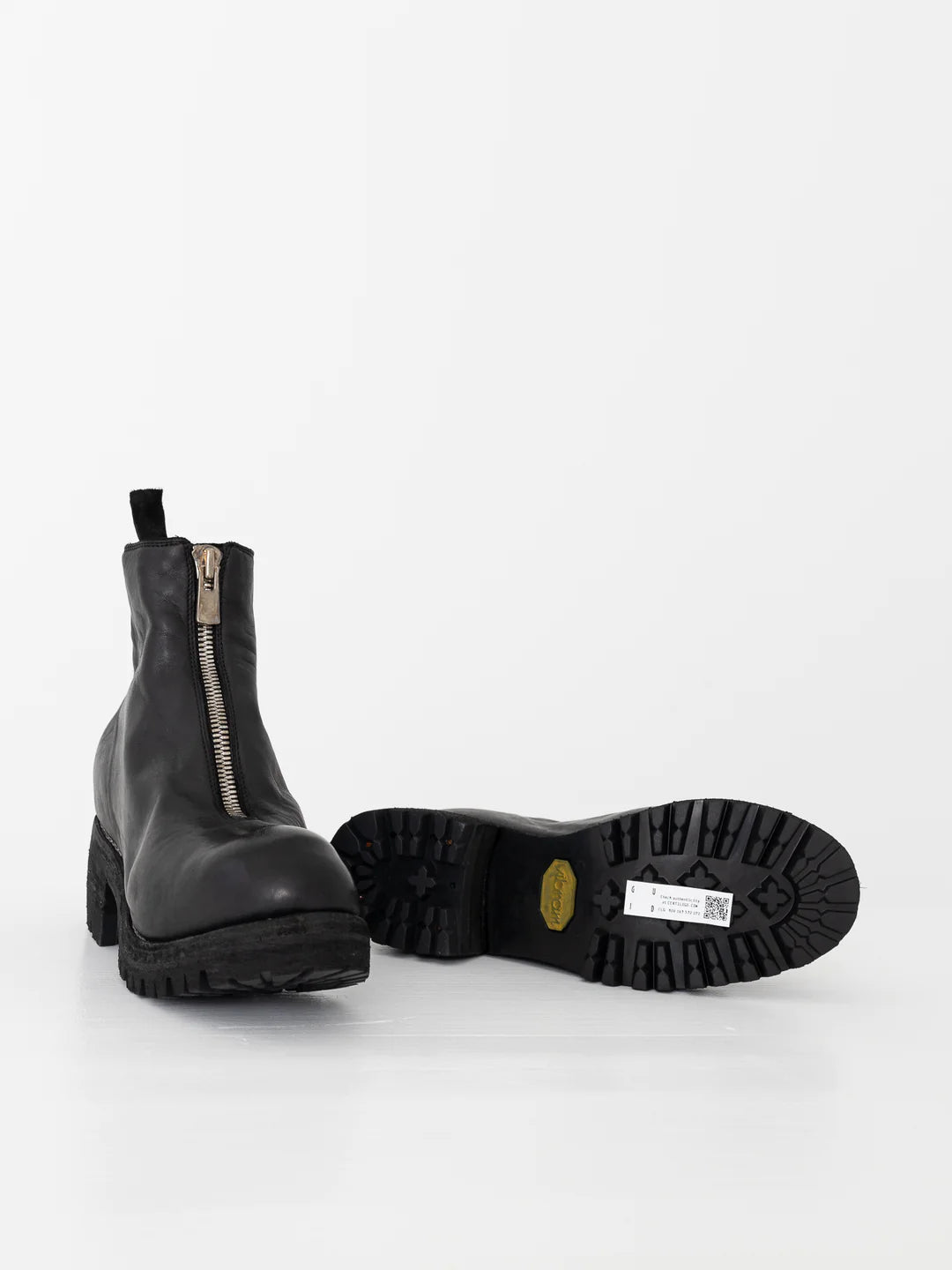 Black Front Zip Boots PL1V