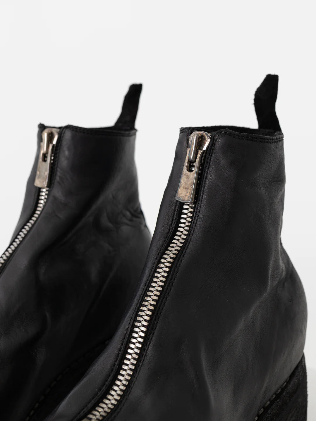 Black Front Zip Boots PL1V