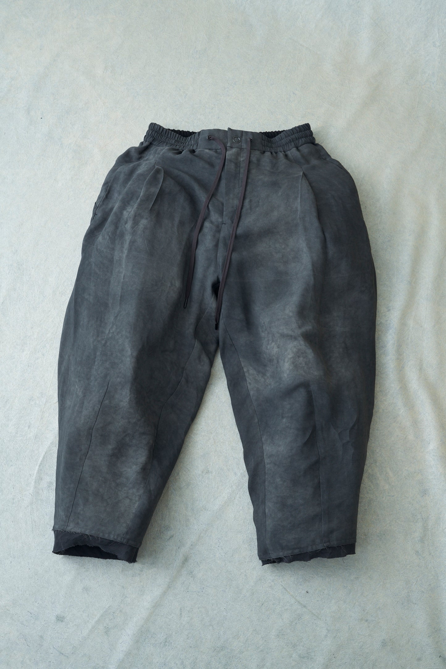Charcoal Cropped Pants High Twist Viscose