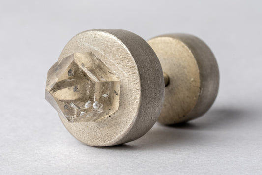 Stud Earring 9mm Herkimer Spike 1235-6-DA+HER