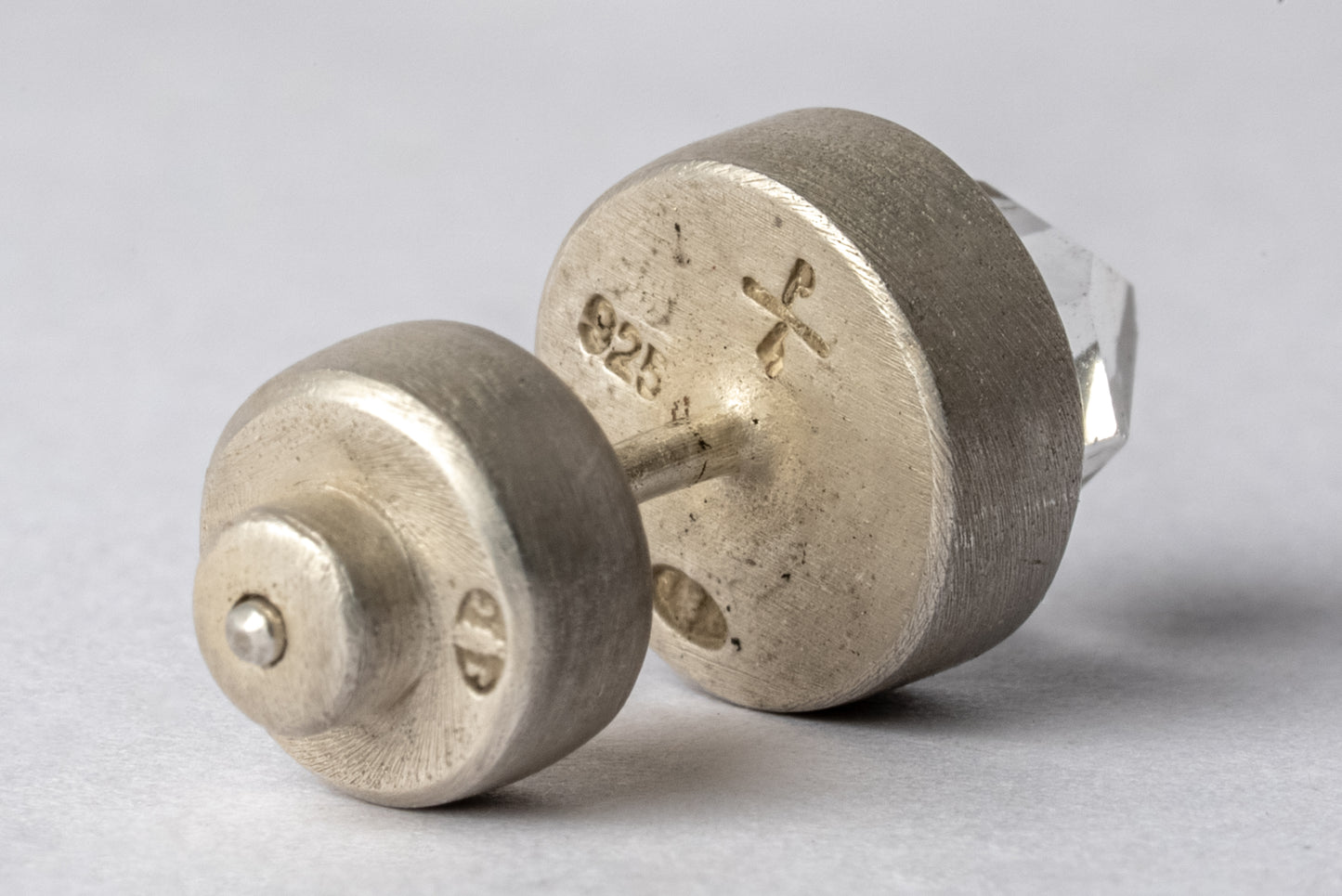 Stud Earring 9mm Herkimer Spike 1235-6-DA+HER