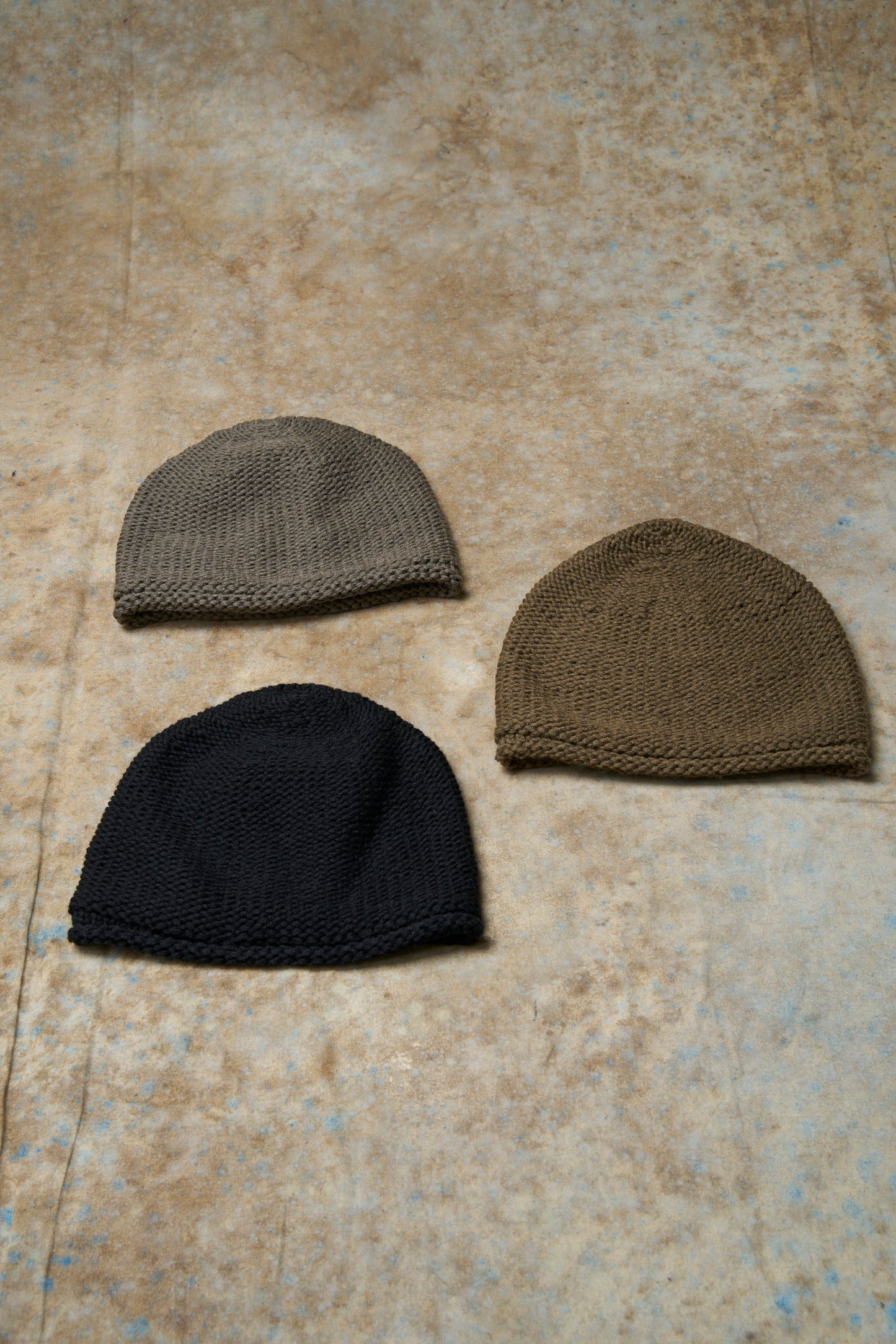 Black Handknit Cashmere Knit Cap