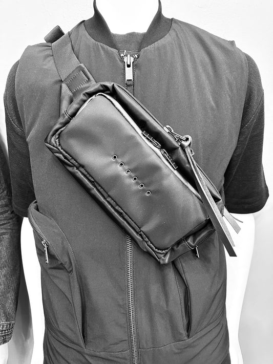 Black Tech Nylon Belt Bag