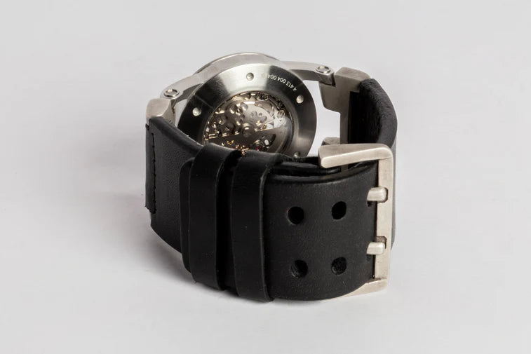 P4 X FOB Watch #5864 Straight Strap Buckle Silver Skeleton W130-012-0-KA-FLE