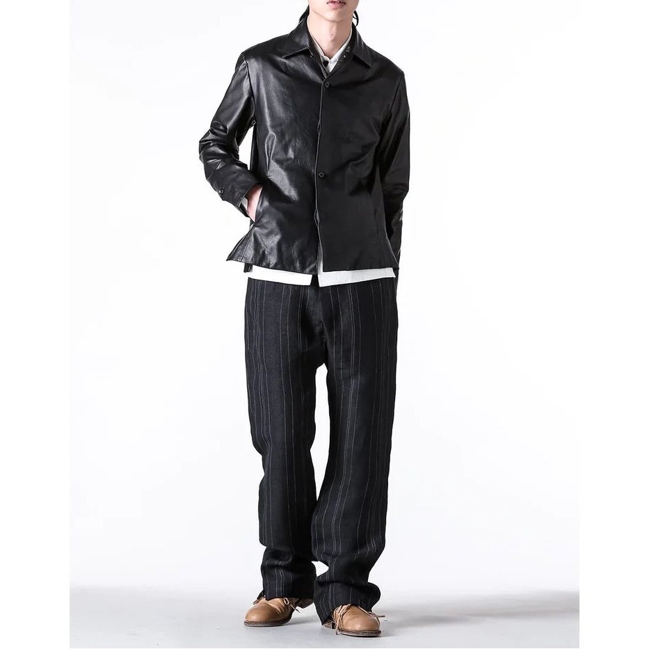 Black Luster Soft Steer Leather Shirt Jacket