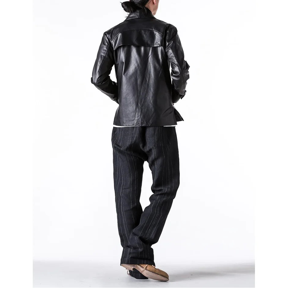 Black Luster Soft Steer Leather Shirt Jacket