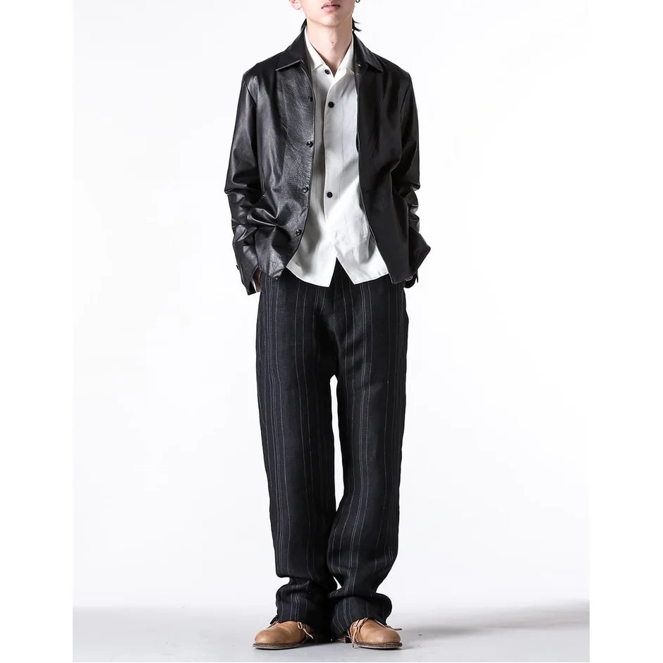 Black Luster Soft Steer Leather Shirt Jacket