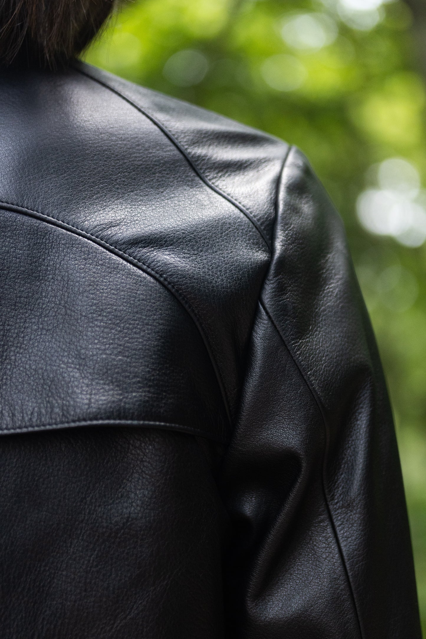 Black Luster Soft Steer Leather Shirt Jacket