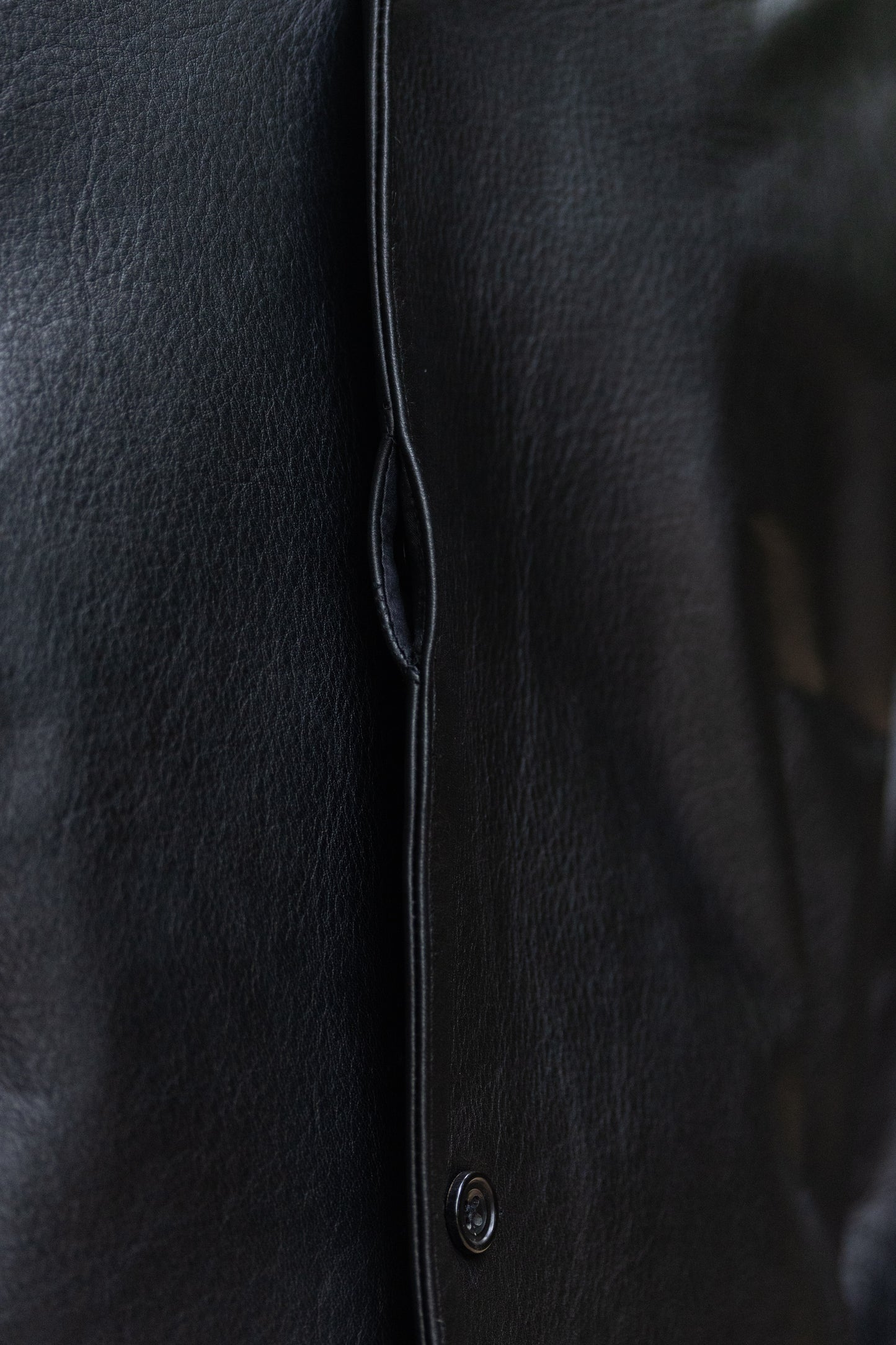 Black Luster Soft Steer Leather Shirt Jacket