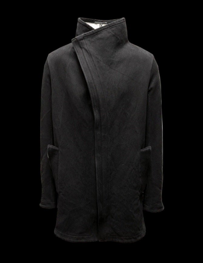 Black Button Down Collar Parka OM/2655-IN KOAT-BW/101 by Carol Christian Poell