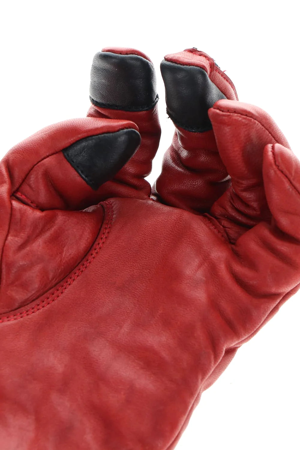 Red Horse Leather Zip Gloves