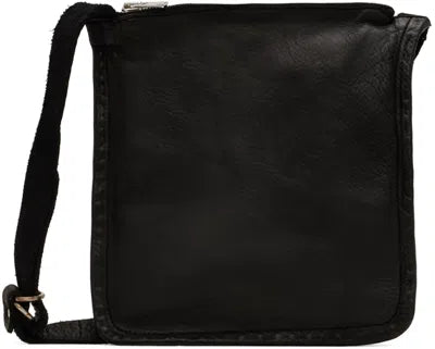 Black Soft Horse Leather Shoulder Messenger Bag W4