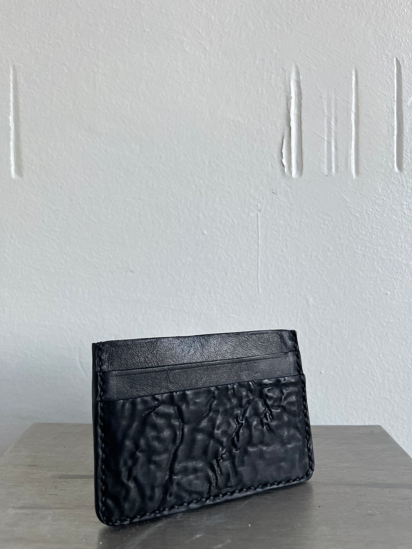 Black Culatta Horse Leather Minimal Wallet