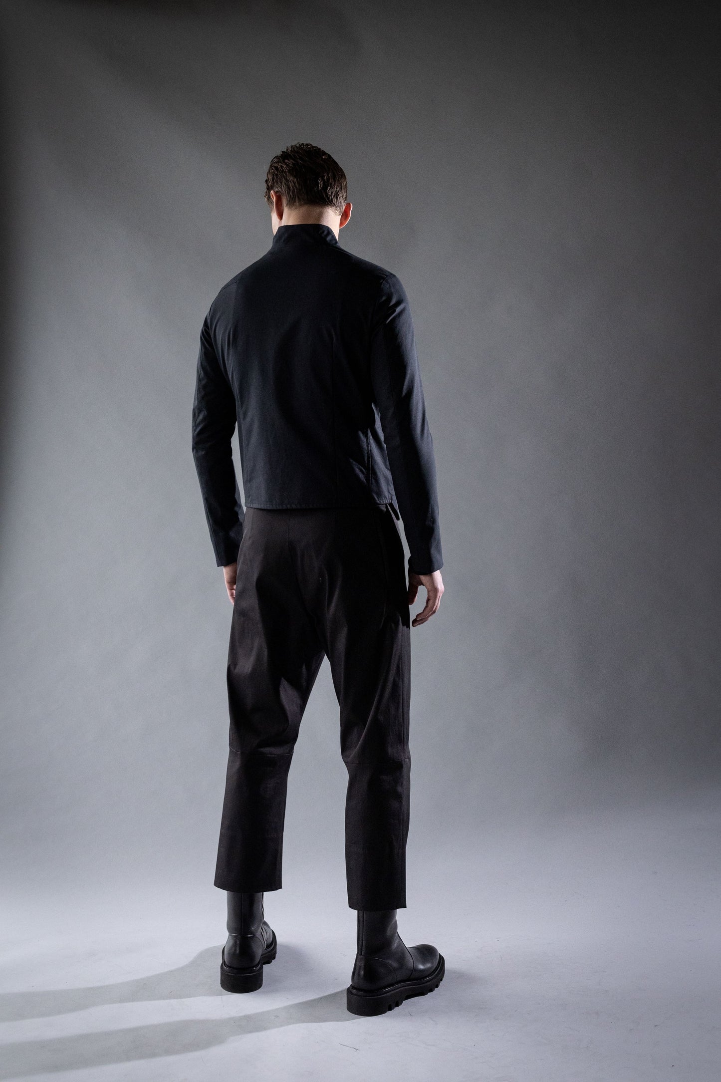 Black Ventile Cotton BEVEL JACKET