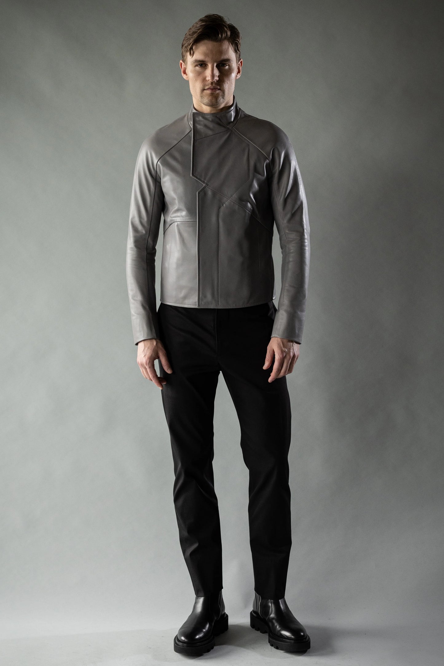 Quantum Grey Roma Cow Leather DISTRICT Jacket