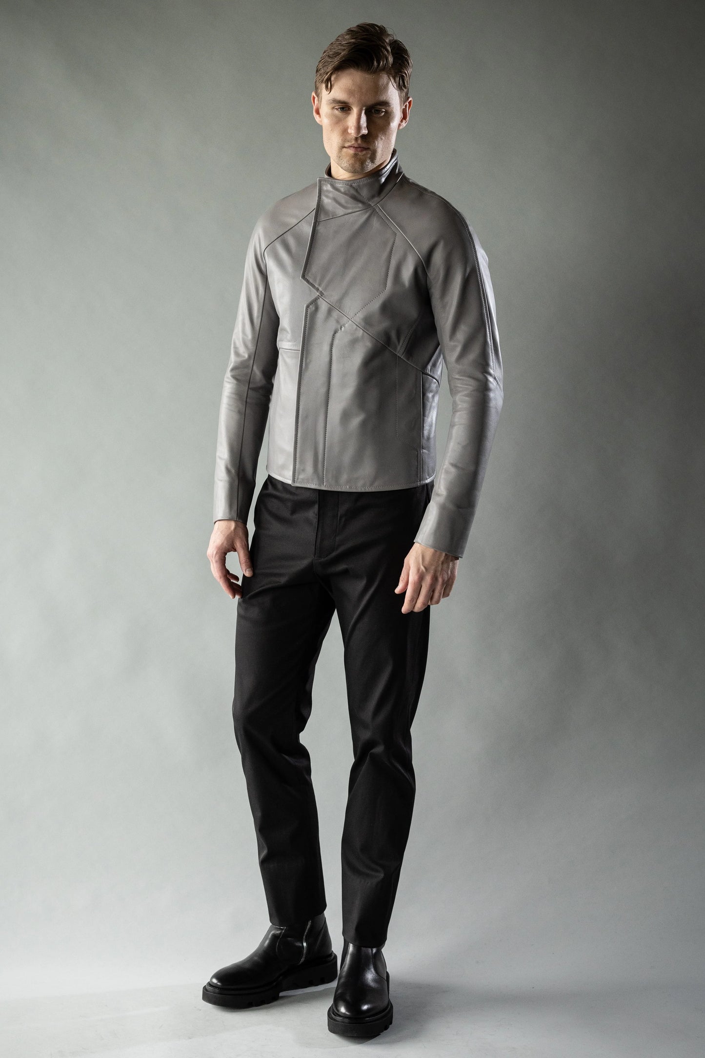 Quantum Grey Roma Cow Leather DISTRICT Jacket