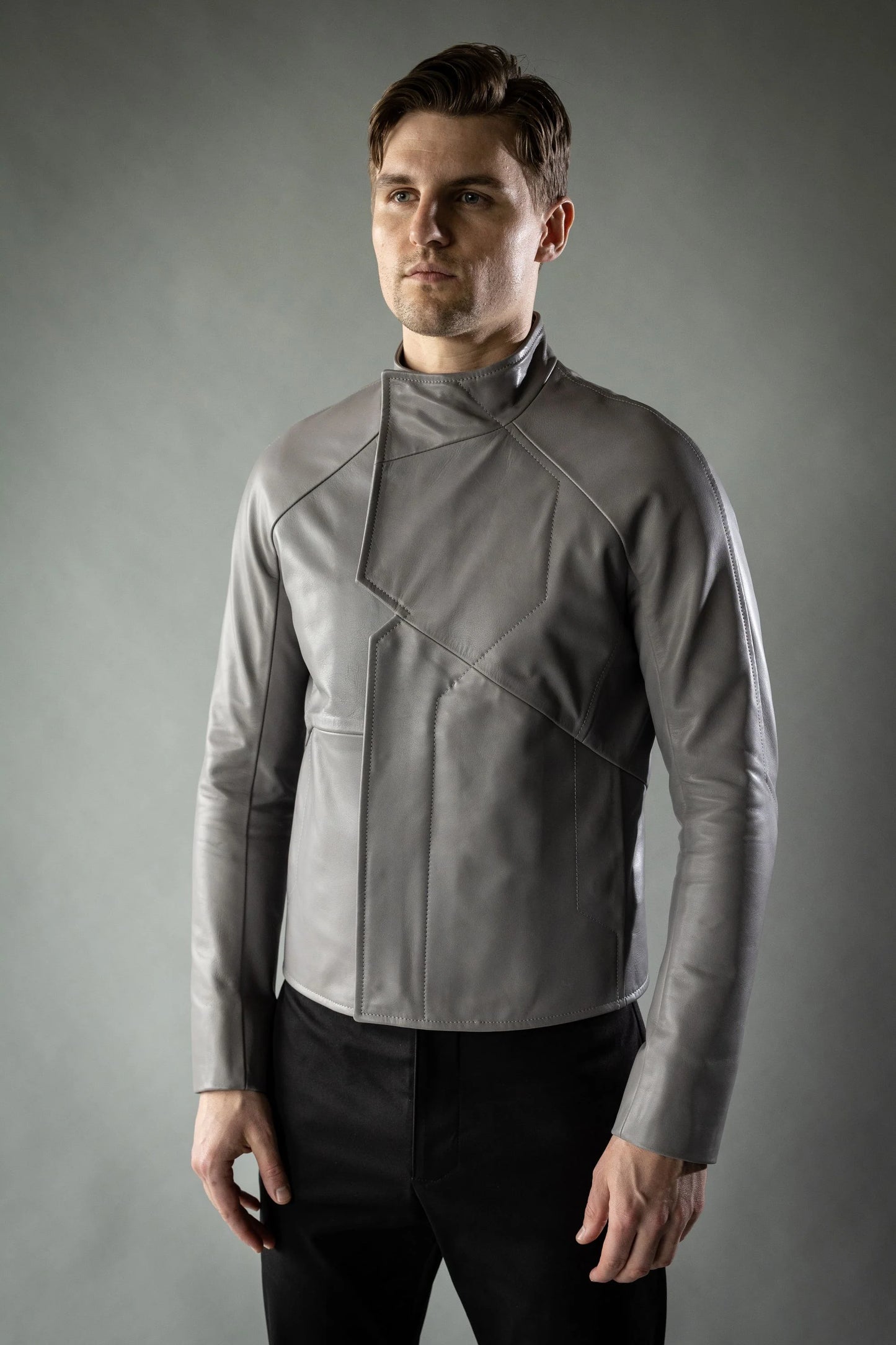 Quantum Grey Roma Cow Leather DISTRICT Jacket