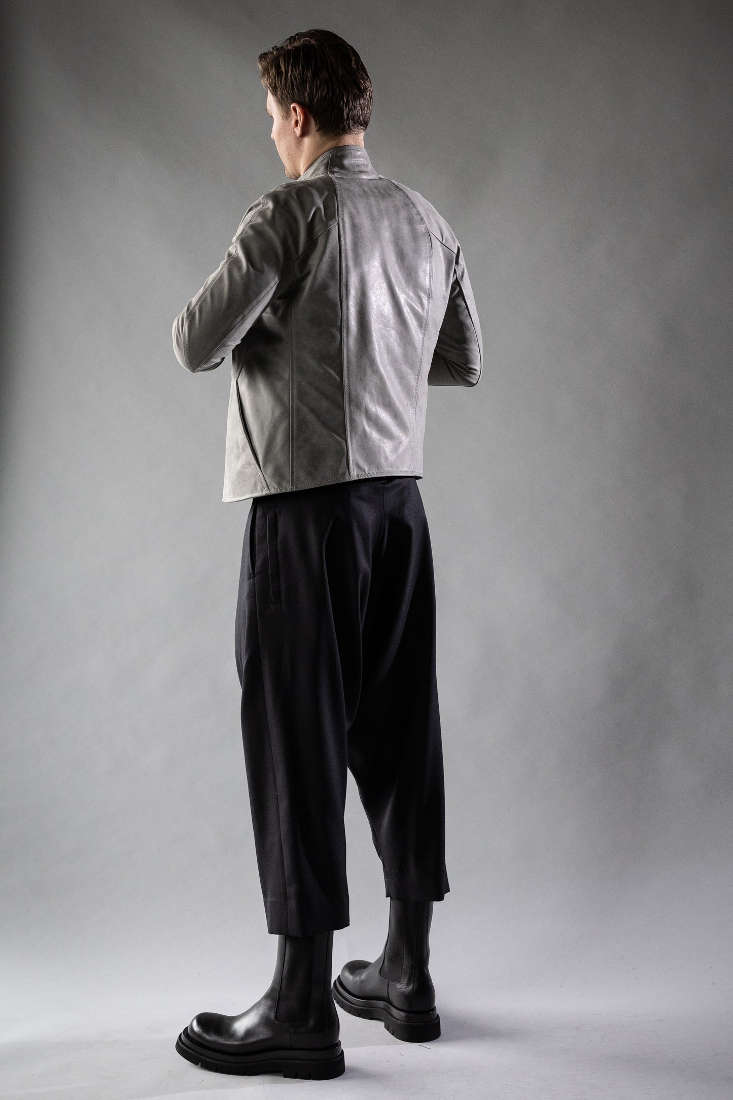 Beton Brut Light Grey Pandora Cow Leather INTEGRAL JACKET