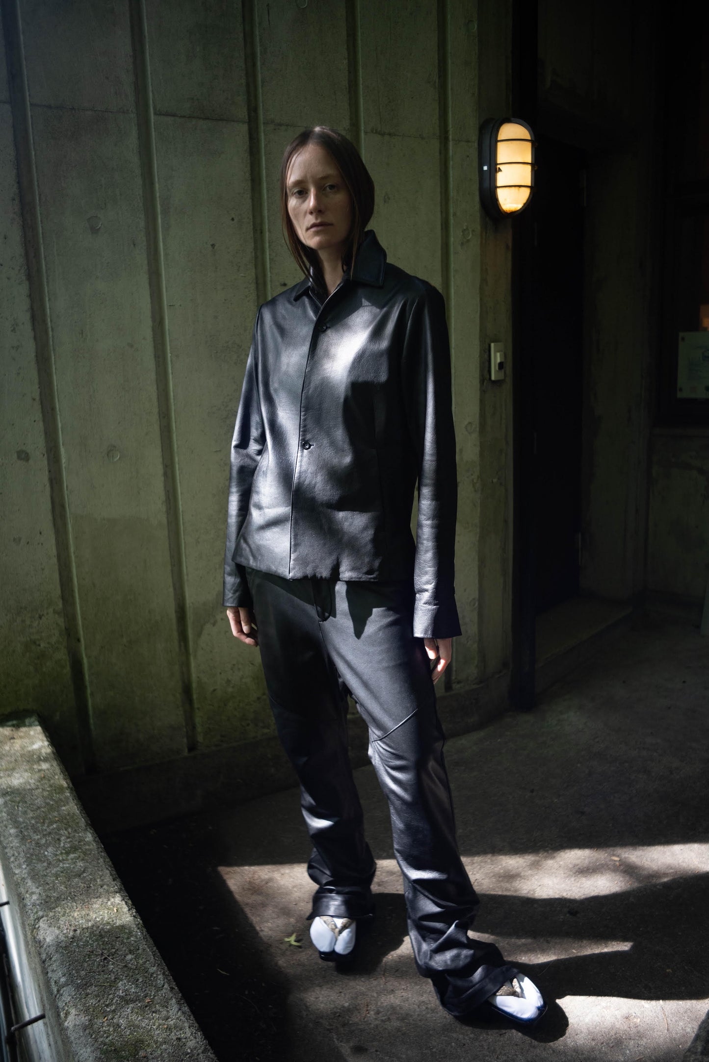 Black Luster Soft Steer Leather Shirt Jacket