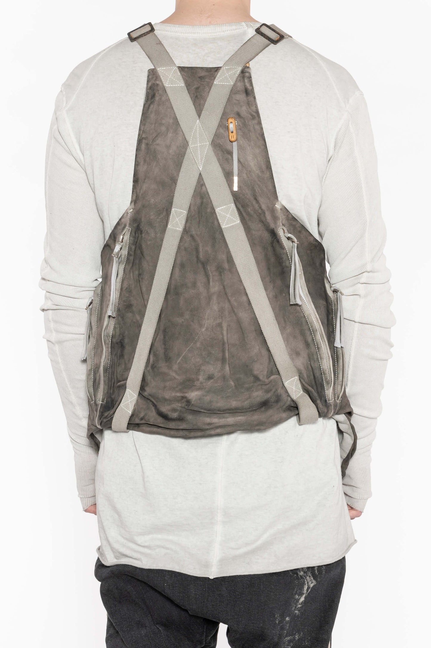Carbon Grey Kangaroo Leather Vestbag 2.1