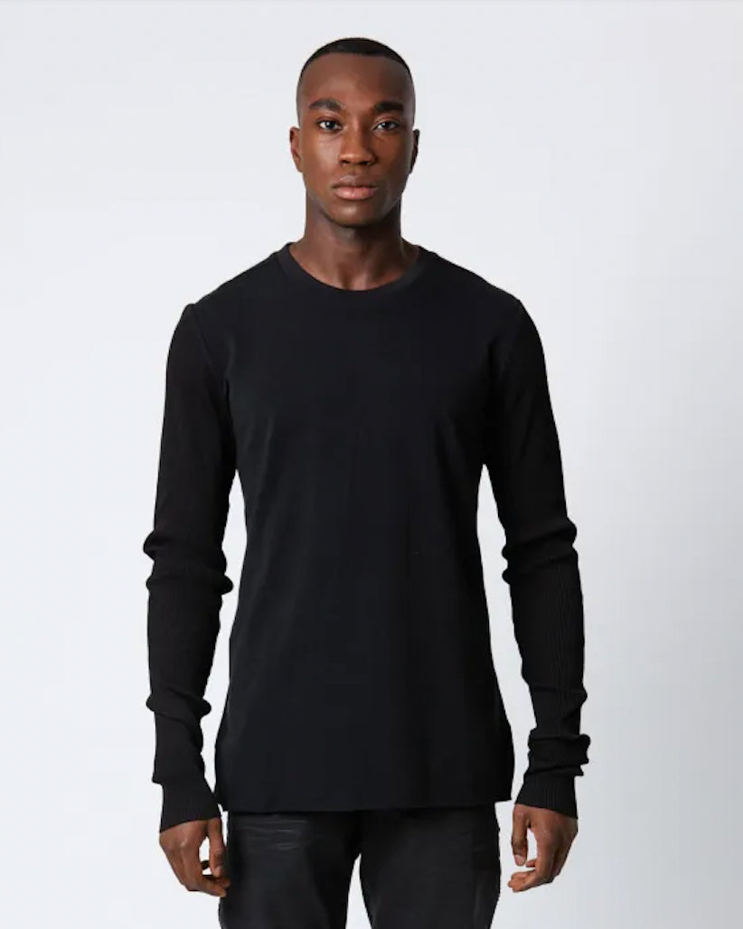 Black Round Neck Long Sleeve T-Shirt MTS 676 – The Archive