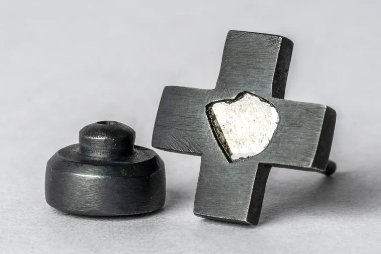 Plus Earring 0.2 CT Diamond Slab12mm 1035-2-KA+DIA