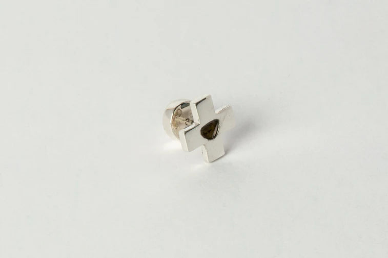 Plus Earring 0.2 CT Diamond Slab12mm 1035-2-PA+DIA
