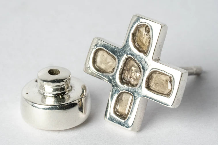 Plus Earring Mega Pavé 12mm 1135-11-PA+DIA