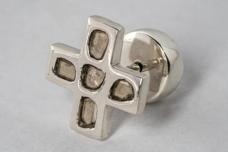 Plus Earring Mega Pavé 12mm 1135-11-PA+DIA