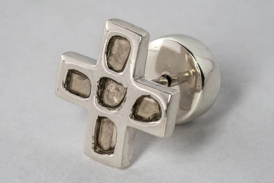 Plus Earring Mega Pavé 12mm 1135-11-PA+DIA