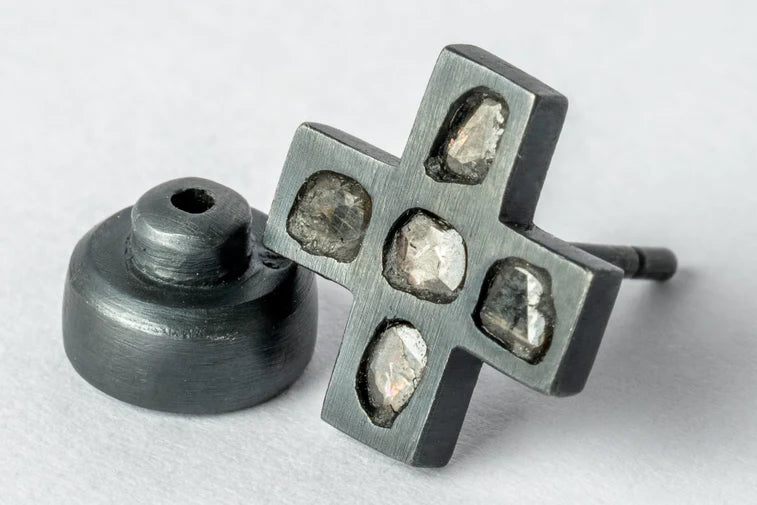 Plus Earring Mega Pavé, 12mm 1135-11-KA+DIA