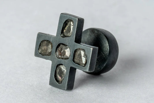 Plus Earring Mega Pavé, 12mm 1135-11-KA+DIA