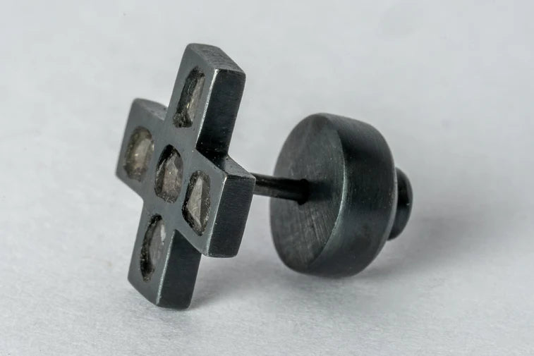 Plus Earring Mega Pavé, 12mm 1135-11-KA+DIA