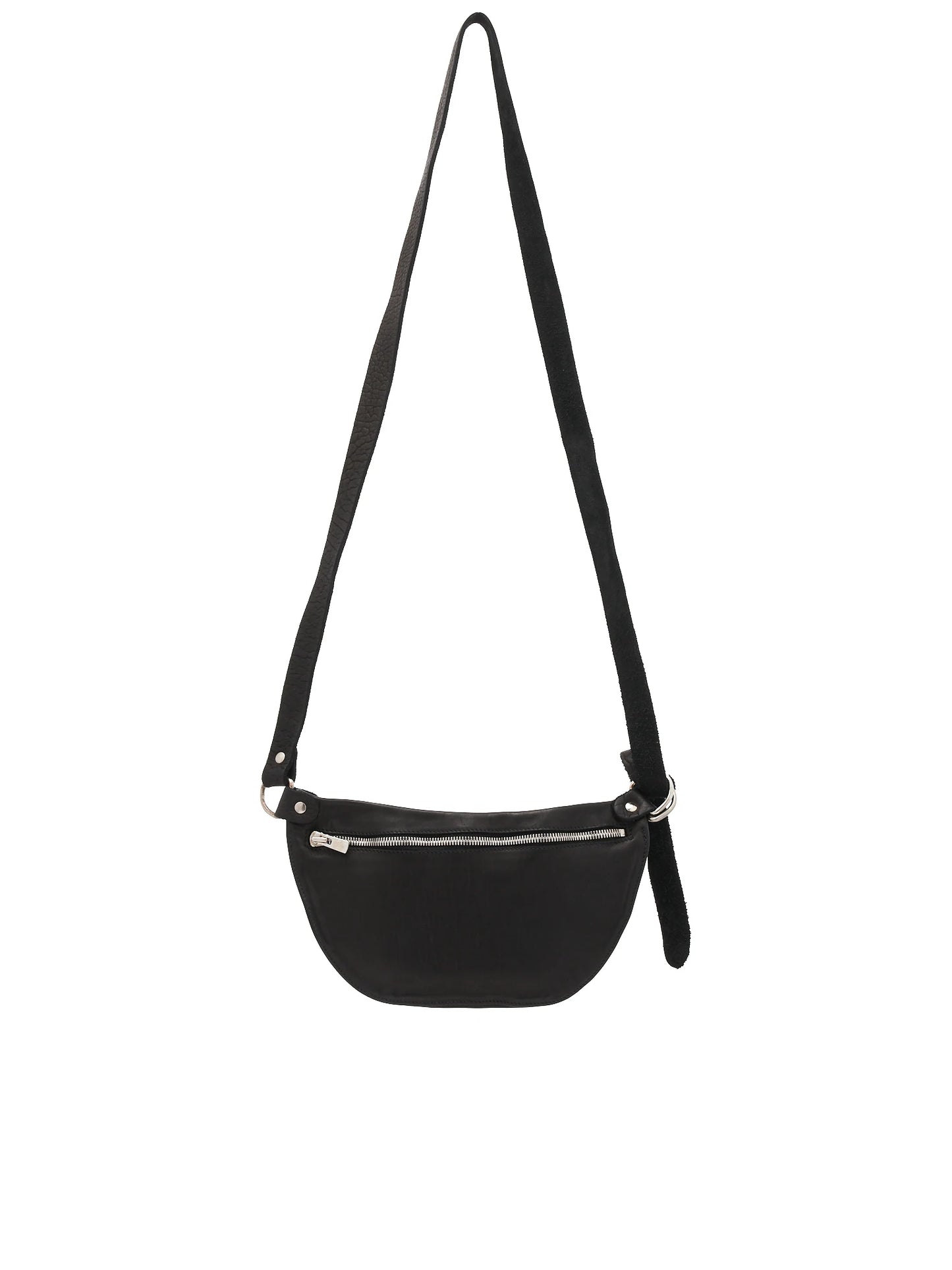 Black Soft Horse Leather Small Belt Bag Q100