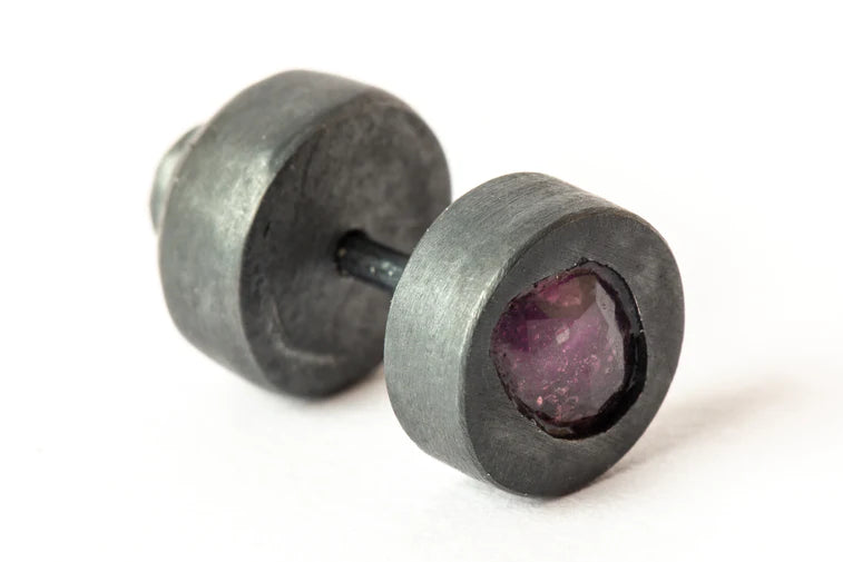 Stud Earring 0.2 CT Ruby Slice 1935-2-KA+RUB