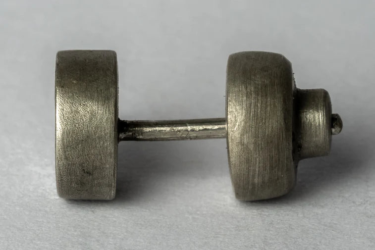 Stud Earring 0.2 CT Tiny Faceted Diamond Slab 1835-27-DA+FCDIA