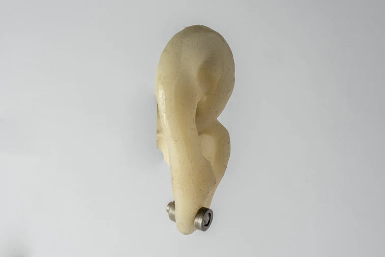 Stud Earring 0.2 CT Tiny Faceted Diamond Slab 1835-27-DA+FCDIA