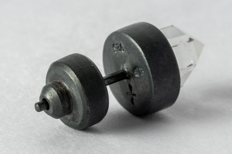 Stud Earring 9mm Herkimer Spike 1235-6-KA+HER