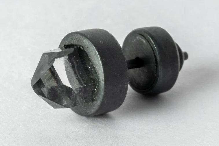 Stud Earring 9mm Herkimer Spike 1235-6-KA+HER