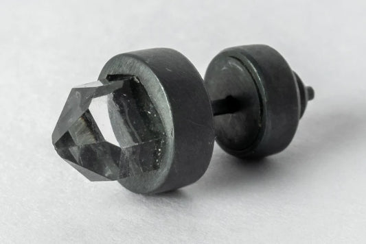 Stud Earring 9mm Herkimer Spike 1235-6-KA+HER