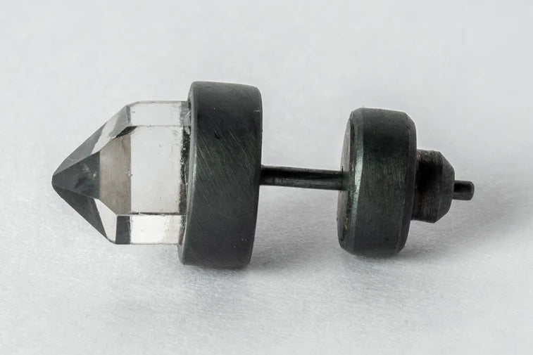 Stud Earring 9mm Herkimer Spike 1235-6-KA+HER