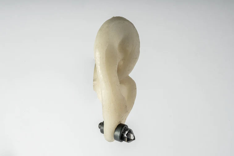 Stud Earring 9mm Herkimer Spike 1235-6-KA+HER