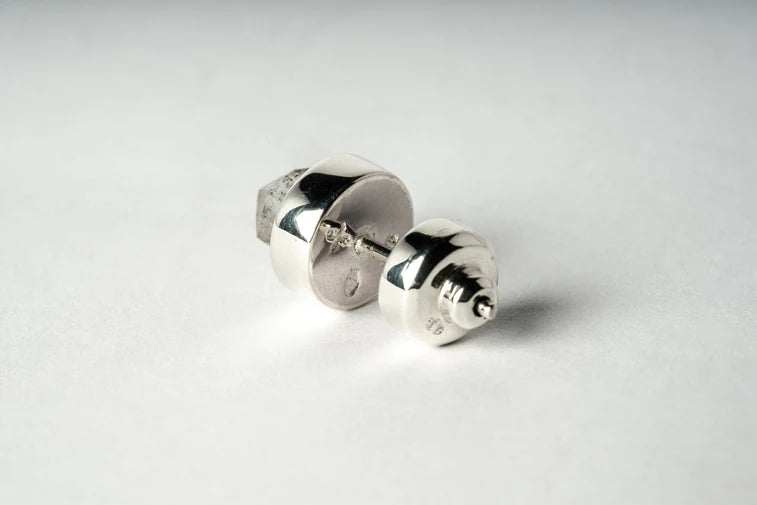 Stud Earring 9mm Herkimer Spike 1235-6-PA+HER