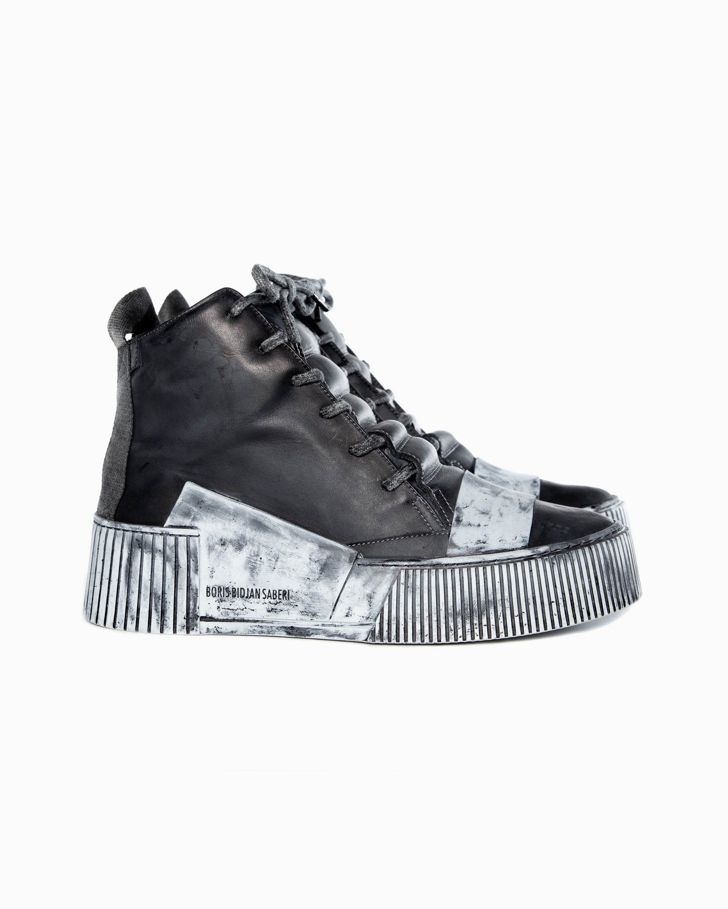 Black Horse Leather Sneaker HIGH BAMBA1.1