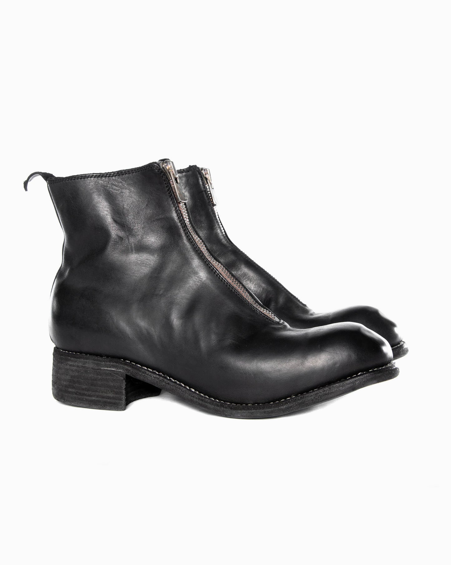 Black Front Zip Boots PL1