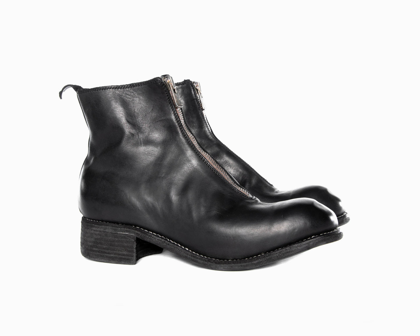 Black Front Zip Boots PL1