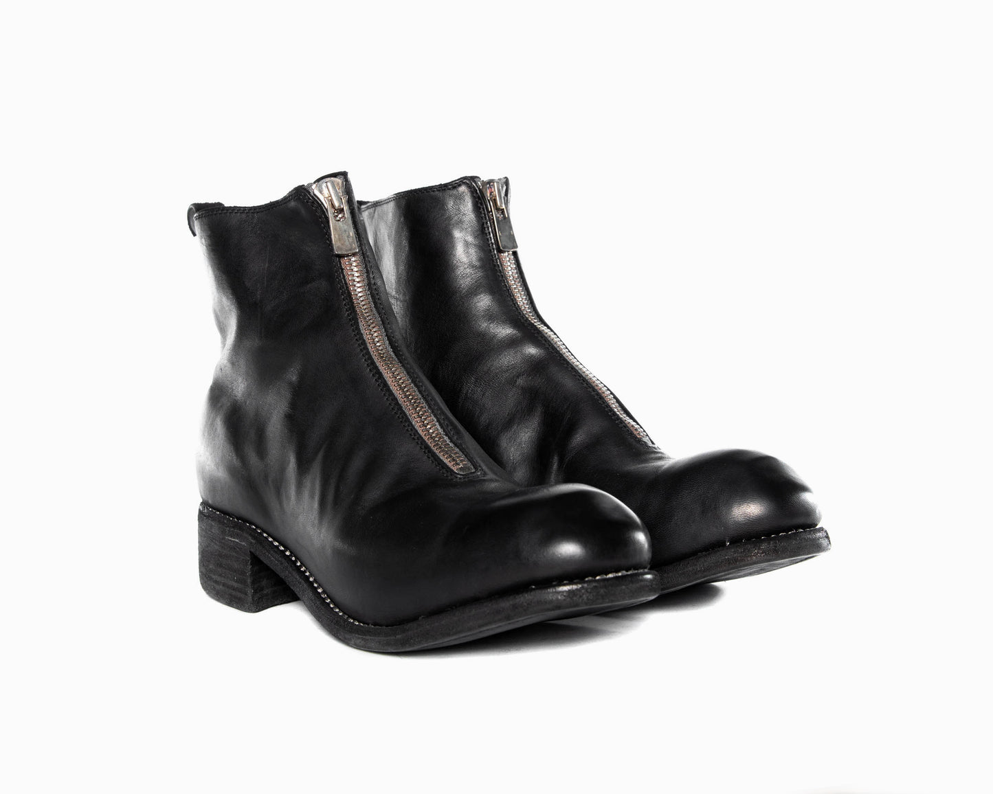 Black Front Zip Boots PL1