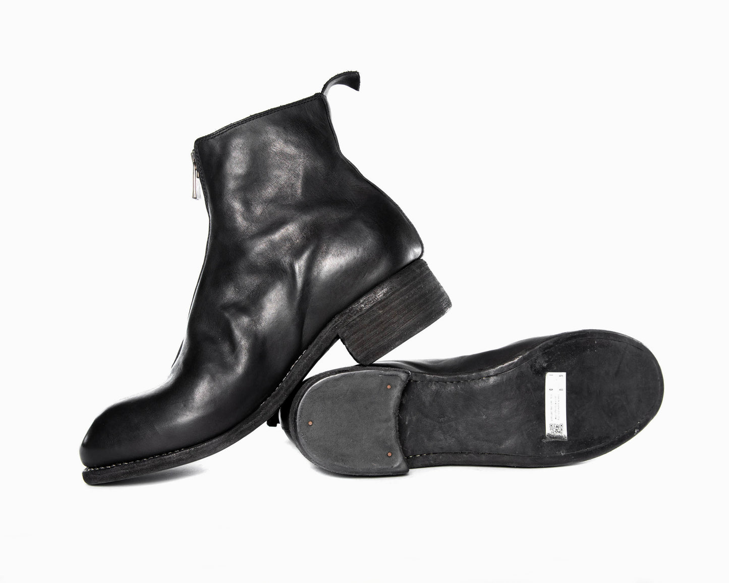 Black Front Zip Boots PL1